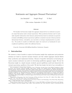 Sentiments and Aggregate Demand Fluctuations&lowast;