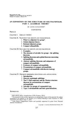 AN EXPOSITION OF THE STRUCTURE OF