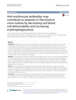 Anti-erythrocyte antibodies may contribute to anaemia in