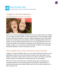 Laughter is the Best Medicine: The Health Benefits of Humor and