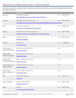 Electronics Manufacturers Information