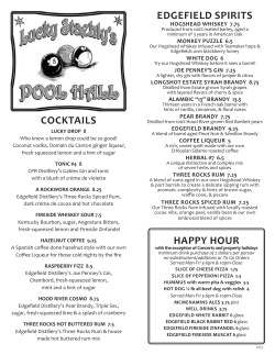 cocktails edgefield spirits happy hour