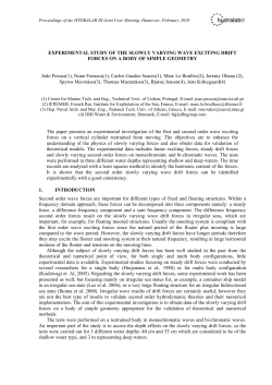 Experimental study of the slowly varying wave exciting drift forces on