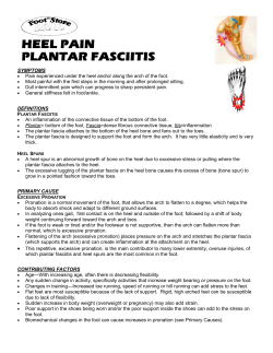 Plantar fasciitis (Heel Pain)
