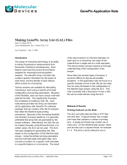Making GenePix Array List (GAL) Files