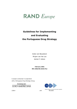 Guidelines for Implementing and Evaluating the Portuguese Drug
