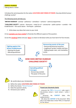 how does british humour challenge society?