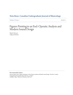 Operatic Analysis and Modern Sound Design