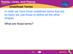 Points, Lines, and Planes - Liberty Union High School District