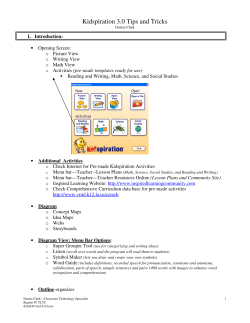 Kidspiration 3.0 Tips and Tricks