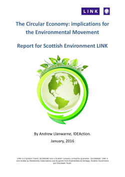The Circular Economy: implications for the Environmental Movement