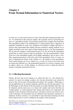 From Textual Information to Numerical Vectors
