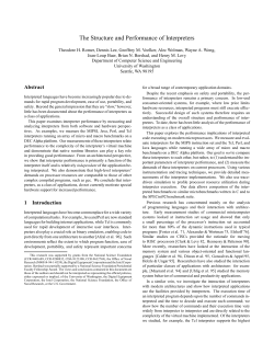 The Structure and Performance of Interpreters