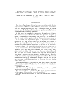 A Lotka-Volterra Four-species Food Chain