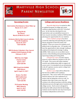 maryville high school parent newsletter