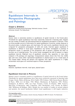 Equidistant Intervals in Perspective Photographs and Paintings