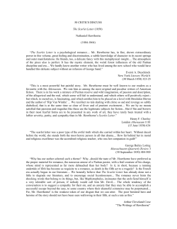ANALYSIS Hawthorne, Nathaniel The Scartlet letter 50 critics