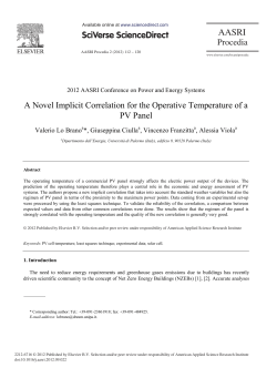 A Novel Implicit Correlation for the Operative Temperature of a PV