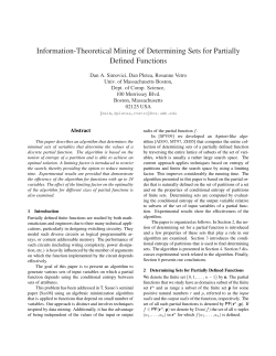 Information-Theoretical Mining of Determining Sets for Partially