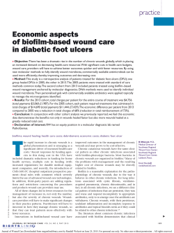 Economic aspects of biofilm-based wound care in
