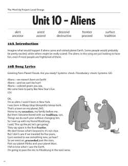 Unit 10 &ndash; Aliens