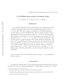 COBE-FIRAS Observations of Galactic Lines