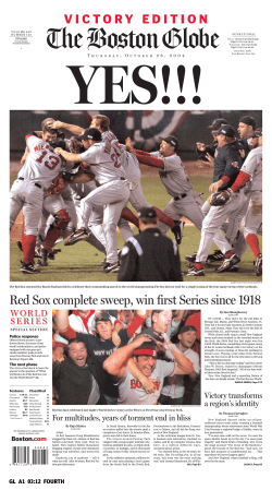 Red Sox complete sweep, win first Series since