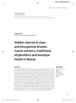 Hidden injuries of class and bourgeoisie dreams: Casino