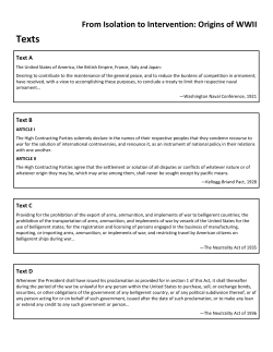 From Isolation to Intervention: Origins of WWII