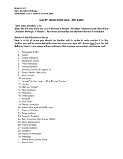 RLG241 Midterm study guide