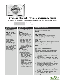Over and Through: Physical Geography Terms