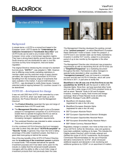 The rise of UCITS III
