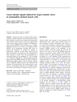 Local calcium signals induced by hyper-osmotic stress in