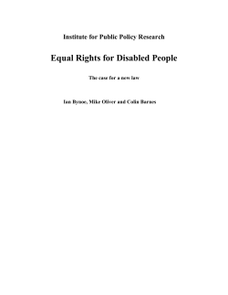 Equal Rights for Disabled People
