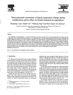 Thermodynamic assessment of liquid composition