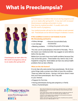 What is Preeclampsia? - Family Health Network
