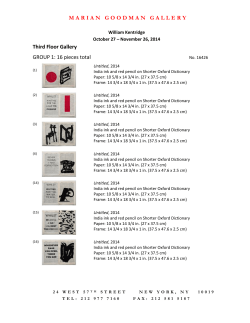 Checklist - PDF - Marian Goodman Gallery