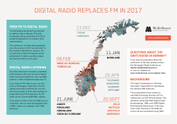 DIGITAL RADIO REPLACES FM IN 2017