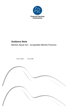 Acceptable Market Practices - Gibraltar Financial Services