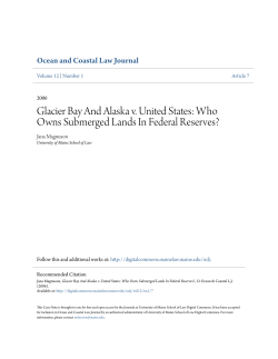 Glacier Bay And Alaska v. United States: Who Owns Submerged