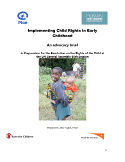 Implementing Child Rights in Early Childhood