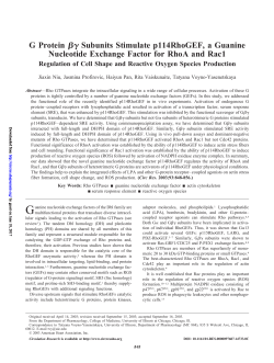 G Protein &beta;&gamma; Subunits Stimulate p114RhoGEF, a Guanine