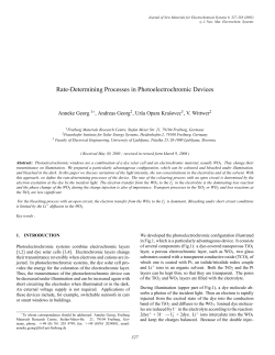 Rate-Determining Processes in Photoelectrochromic Devices