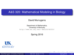 Slides. - Mathematics - University of Kentucky