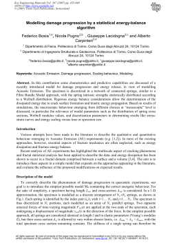 Modelling damage progression by a statistical energy