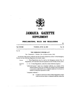 jamaica gazette - Houses of Parliament