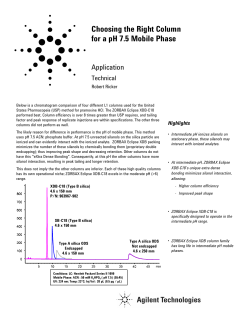 Choosing the Right Column for a pH 7.5 Mobile Phase