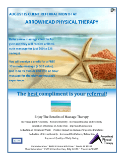 The best compliment is your referral!