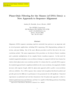 Phase-Only Filtering for the Masses (of DNA Data): a New