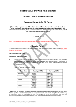 Sarah Dawson - Proposed Conditions